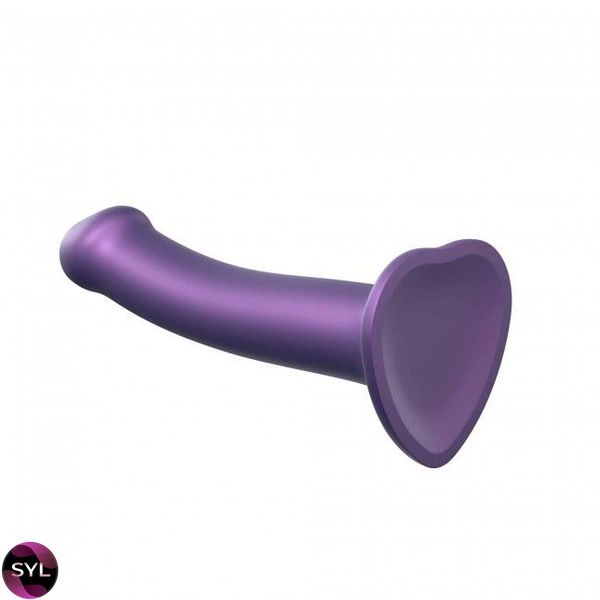 Насадка для страпону Strap-On-Me Mono Density Dildo Violet M, діам. 3,3 см, одношаровий силікон, гну SO3570 SafeYourLove