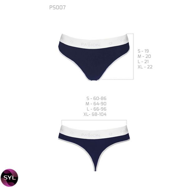 Спортивні трусики-стрінги Passion PS007 PANTIES navy blue, SO4253 SafeYourLove