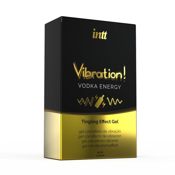 Wibrator w płynie Intt Vibration Vodka (15 ml), gęsty żel, bardzo smaczny, utrzymuje się do 30 minut