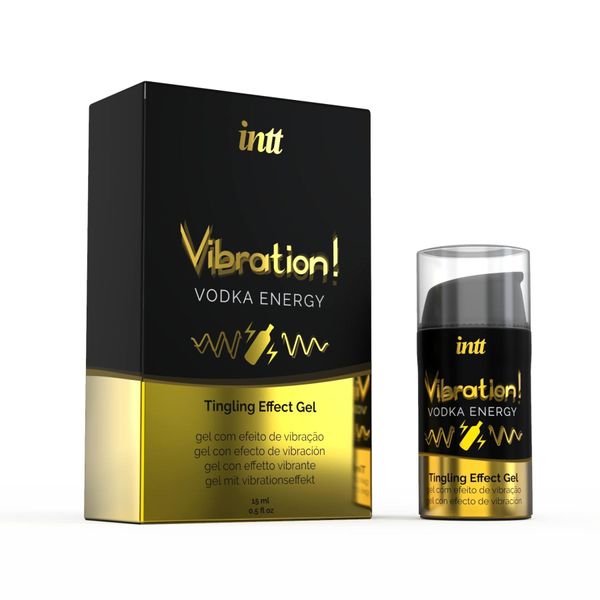 Wibrator w płynie Intt Vibration Vodka (15 ml), gęsty żel, bardzo smaczny, utrzymuje się do 30 minut