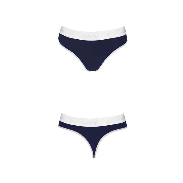 Спортивные трусики-стринги Passion PS007 PANTIES navy blue SO4253 фото