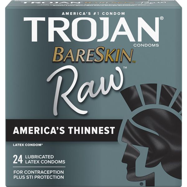 Opakowanie 24 sztuk TROJAN BARESKIN RAW