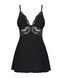 Сатиновий пеньюар із мереживом Obsessive 810-BAB-1 babydoll & thong, пеньюар, танга SO7152 фото 5 Safeyourlove