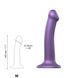 Насадка для страпону Strap-On-Me Mono Density Dildo Violet M, діам. 3,3 см, одношаровий силікон, гну SO3570 фото 3 Safeyourlove