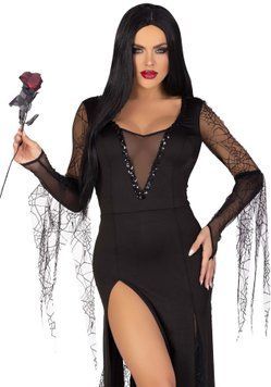 Эротический костюм Мортиши Аддамс Leg Avenue Sexy Spooky Morticia SO9215 фото