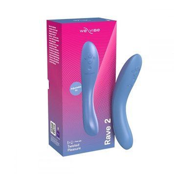 Вибратор для точки G Rave 2 We-Vibe, силиконовый, синий, 19.3 х 3 см 20048/WV20048 фото
