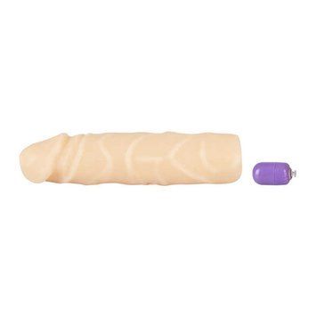 Nature Skin Realistic Penis Enlargement Attachment with Vibration, Nude