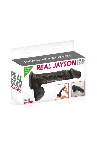 Dildo z przyssawką Real Body &mdash; Real Jayson, TPE, średnica 4 cm