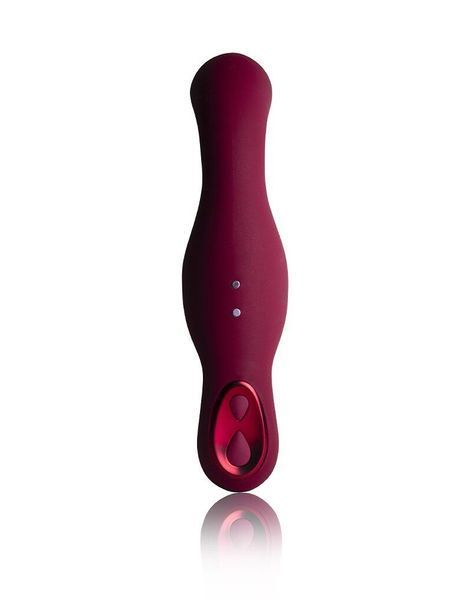 Universal sit-on-top vibrator Rocks Off Ruby Glow Blush, remote control