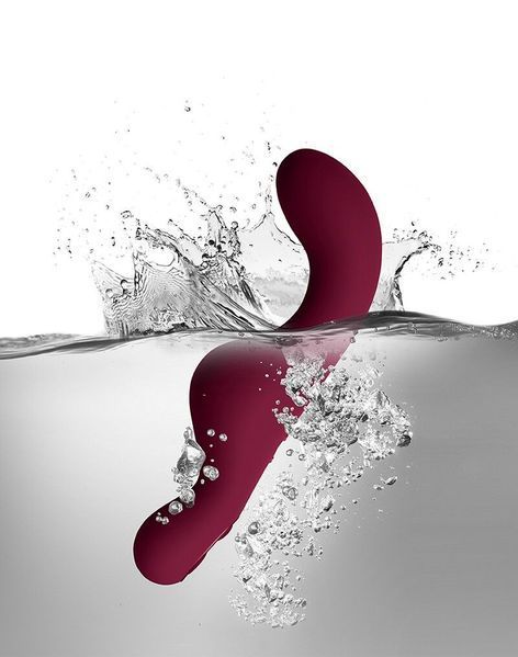 Universal sit-on-top vibrator Rocks Off Ruby Glow Blush, remote control