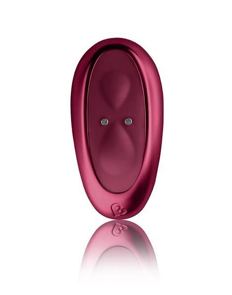 Universal sit-on-top vibrator Rocks Off Ruby Glow Blush, remote control
