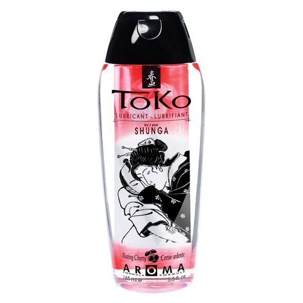 Lubrykant na bazie wody Shunga Toko AROMA – Blazing Cherry (165 ml), nie zawiera cukru