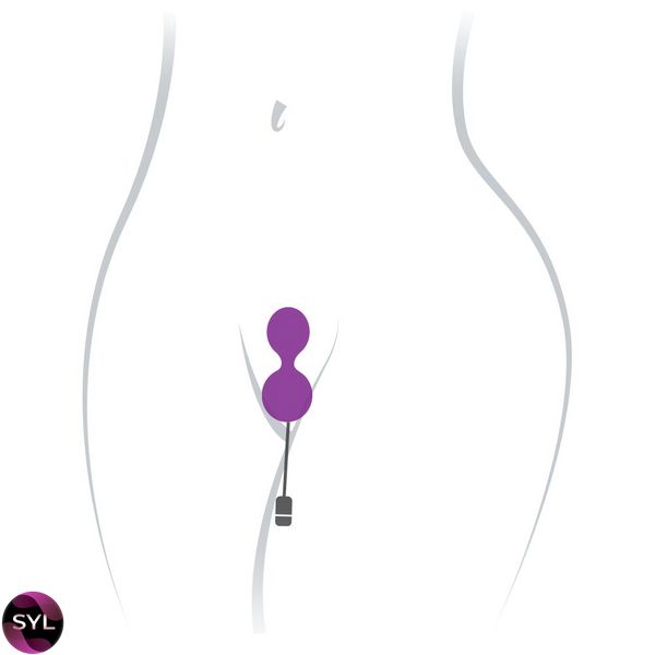 Вагінальні кульки з вібрацією Adrien Lastic Kegel Vibe Purple, діаметр 3,7 см AD40753 SafeYourLove