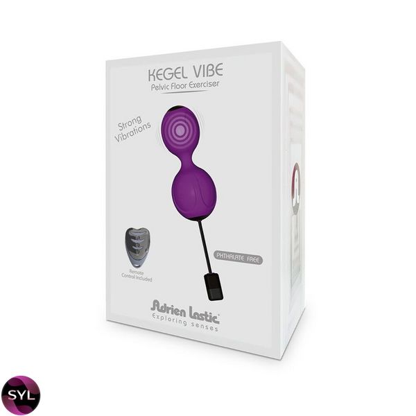 Вагінальні кульки з вібрацією Adrien Lastic Kegel Vibe Purple, діаметр 3,7 см AD40753 SafeYourLove