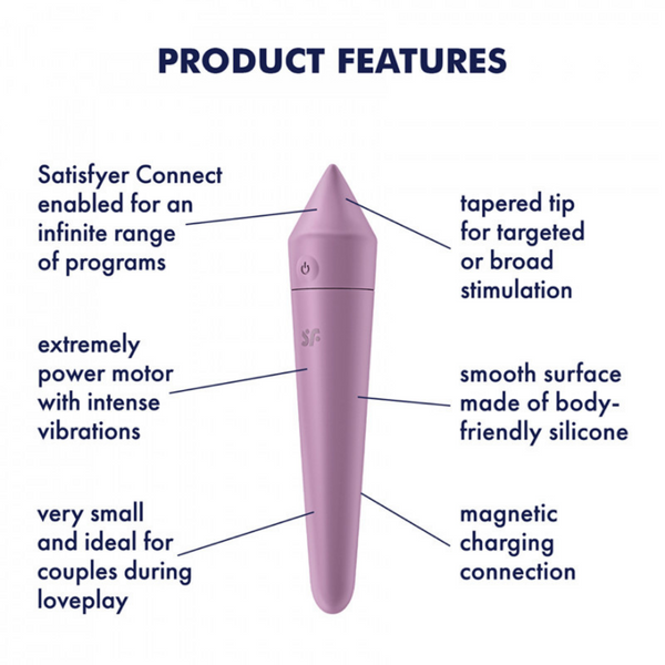 Smart vibrating ball Ultra Power Bullet 8 Satisfyer (Germany), color Purple