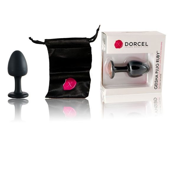 Анальна пробка Dorcel Geisha Plug Ruby L з кулькою всередині, створює вібрації, макс. діаметр 4 см MD1311 SafeYourLove