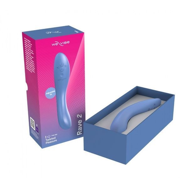 Wibrator punktu G Rave 2 We-Vibe, silikonowy, niebieski, 19,3 x 3 cm