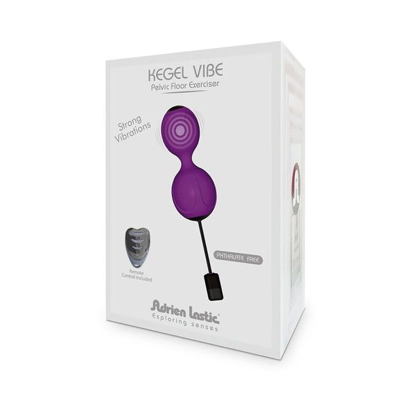 Вагинальные шарики с вибрацией Adrien Lastic Kegel Vibe Purple, диаметр 3,7см AD40753 фото