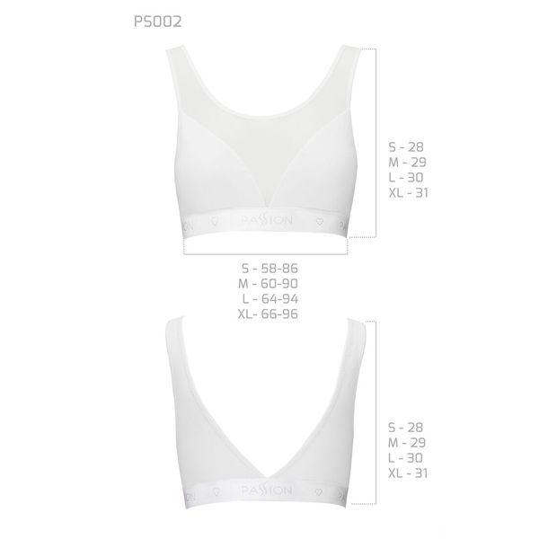 Топ з прозорою вставкою Passion PS002 TOP white SO4205 SafeYourLove