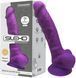 Realistic dildo with testicles SILEXD Model 1 (7") ZM01 with suction cup, purple