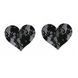 Star Night Heart Lace Nipple Pasties, Black