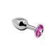 Pink Metal butt plug with crystal Alive Mini Metal Butt Plug S, size S