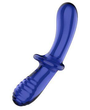 Фаллоимитатор двойной из стекла Satisfyer Double Crystal, синий ST4045931 фото