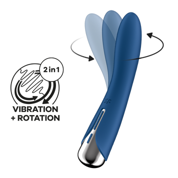 Wibrator Spinning Vibe z obrotem 1 kolor: niebieski Satisfyer (Niemcy)