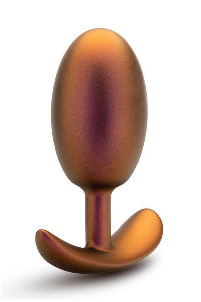 Анальная пробка со смещенным центром тяжести Anal Adventure Blush, силиконовая, розовое золото T331992 фото