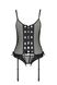 Корсет зі шнурівкою Passion NESSY CORSET XXL/XXXL black, стрінги з відкритим доступом, пажі для панч SO8456 фото 3 Safeyourlove