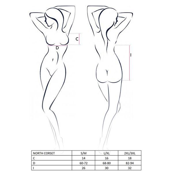 Корсет з відкритими грудьми Passion NORTH CORSET PS24005 SafeYourLove