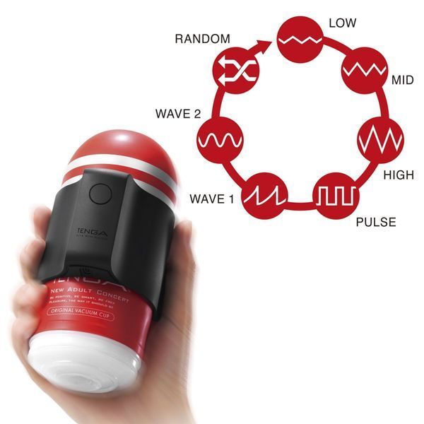 Wibrator Tenga CUP VIBRATOR, 7 tryb&oacute;w, 1 masturbator w zestawie