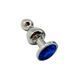 Металева анальна пробка Wooomy Lollypop Double Ball Metal Plug Blue S, діаметр 2,8см, довжина 8,5см SO7415 фото 1 Safeyourlove