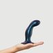 Дилдо Strap-On-Me DILDO PLUG SNAKY METALLIC BLUE, розмір M, діаметр 4 см, ввідна довжина 15,3 см SO6825 фото 1 Safeyourlove