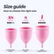 Set of menstrual cups CRUSHIOUS Minerva, S and L, with cover