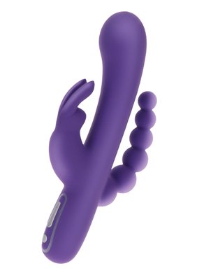 Вибратор-кролик с анальной елочкой Toy Joy фиолетовый, 21.5 х 4 см TJ10269 фото