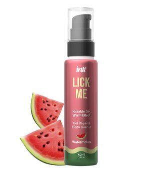 Їстівний гель зі смаком кавуна Intt Lick Me Watermelon та зігріваючим ефектом, 50 мл IN16332 SafeYourLove