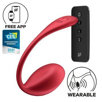 Satisfyer Shiny Petal Connect App Smart Vibrating Egg, smartphone control, remote control