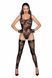 Body Noir Handmade F242 Tulle body with patterned flock embroidery - S