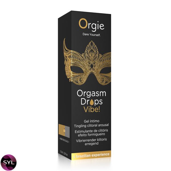 Кліторальні краплі з вібрацією ORGASM DROPS VIBE!,15 мл ORGIE (Бразилія-Португалія) 51652 SafeYourLove