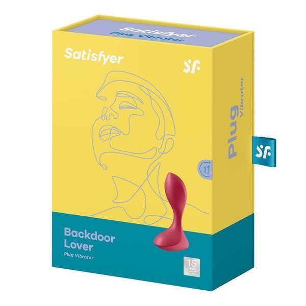 Anatomical anal plug with vibration Satisfyer Backdoor Lover red
