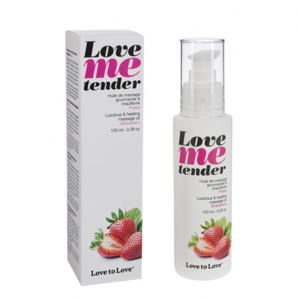 Olejek do masażu Love To Love - Love Me Tender, Truskawka (100 ml), aromat truskawkowy, bez parabenów