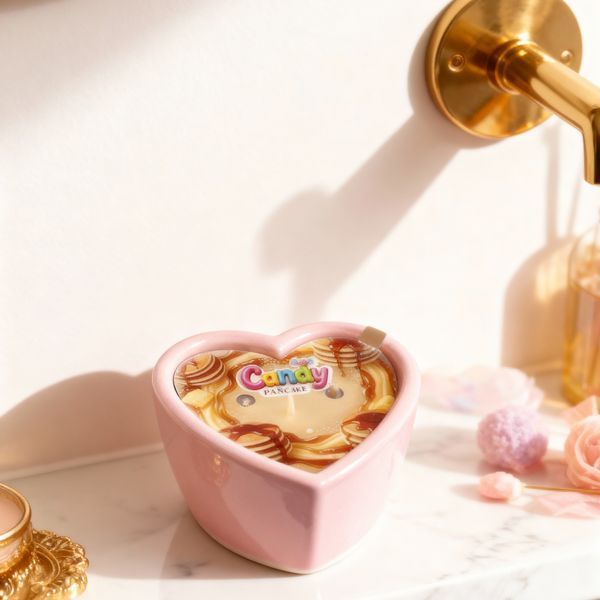 Świeca do masażu w kształcie serca Candy Pancake, 70 ml