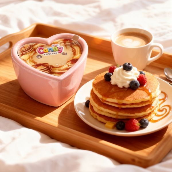 Świeca do masażu w kształcie serca Candy Pancake, 70 ml
