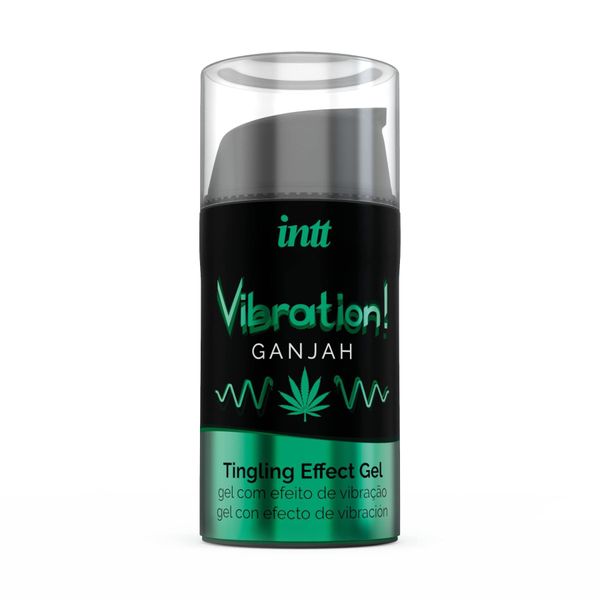 Wibrator w płynie Intt Vibration Ganjah (15 ml), gęsty żel, niezwykły smak, utrzymuje się do 30 minut