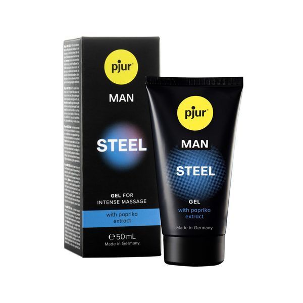 Гель для пеніса стимулювальний pjur MAN Steel Gel 50 ml з екстрактом паприки та ментолом PJ12910 фото Safeyourlove Гель для пеніса стимулювальний pjur MAN Steel Gel 50 ml з екстрактом паприки та ментолом PJ12910 SafeYourLove