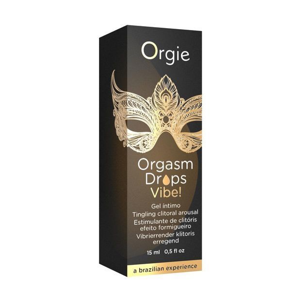 Krople łechtaczkowe z wibracjami Orgie ORGASM DROPS VIBE, 15 ml