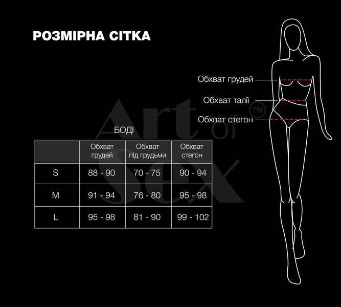Art of Sex - Body lakierowane Jazz, czarne, rozmiar M