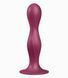Dildo waginalno-analne Satisfyer Double Ball-R z obciążonymi kulkami, bordowe