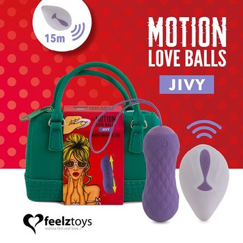 Вагінальні кульки з масажем і вібрацією FeelzToys Motion Love Balls Jivy з пультом дистанційного кер SO3852 SafeYourLove